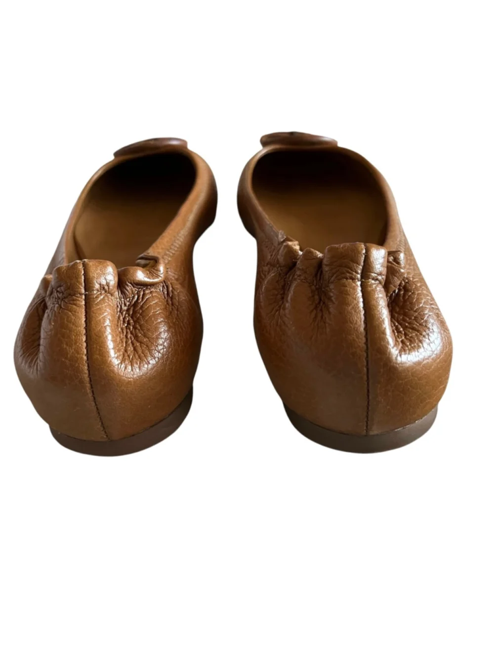 Tory Burch REVA TAN Leather Ballet Flats in Brown 8